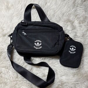Adidas Black Belt Bag Set